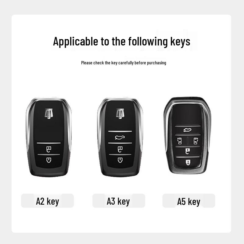 Premium Metal & Leather Key Case for 14th Gen Toyota Crown