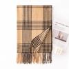 Scarf Winter Thickened New Style Plaid Women's Versatile Tassel Fashion Warm Scarf Comfortable Imitation Cashmere Scarf