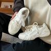 Ballet Style Lace Pearl Platform Women's Spring New Versatile Niche Retro Sports and Leisure Shoes