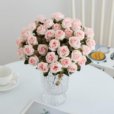 Jedwabna Róża Sztuczny Kwiat Hotsale Bukiet Ślubny Domowy Ogrodowy Bonsai Festiwal DIY Pudełko na Prezent Dekoracja Scrapbook