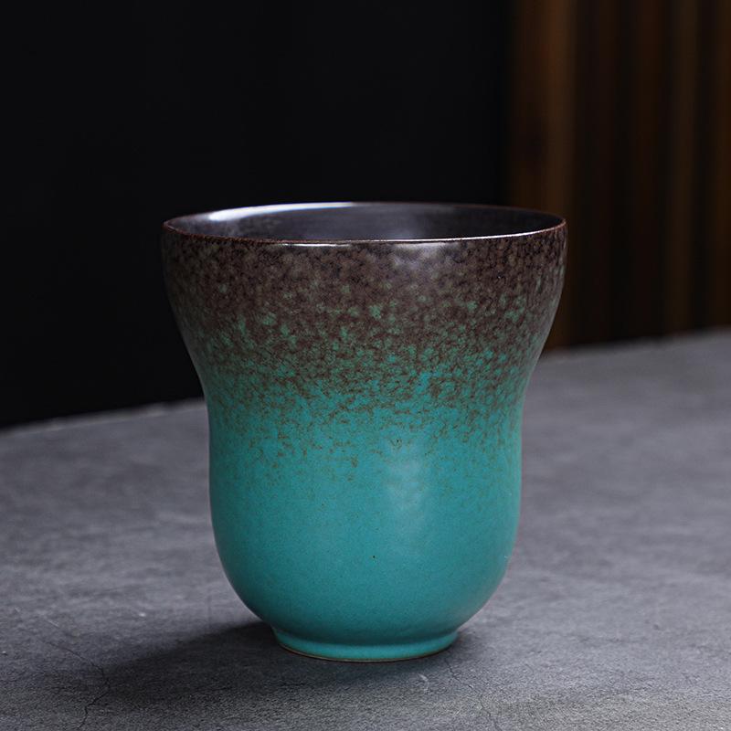 Coarse Pottery Master Cup Teacup Single Cup Large Japanese Retro Ceramic Tea Cup Gilt Glaze Drinking Coffee Cup Water Cup