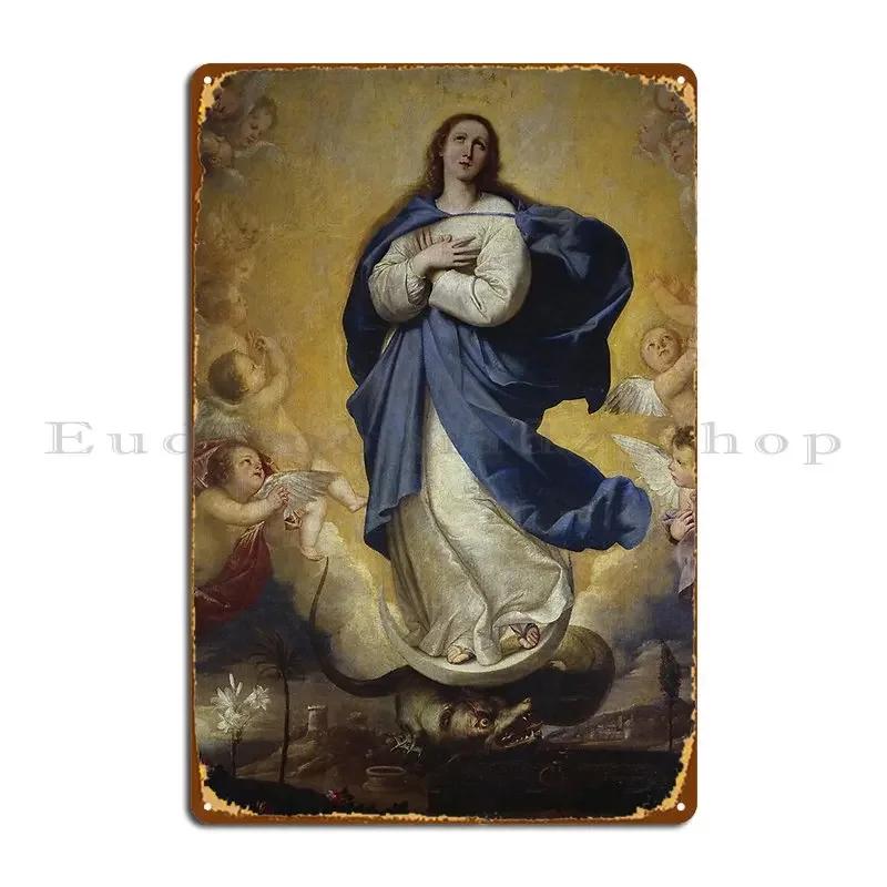 Immaculate Conception Metal Sign Wall Mural Party Vintage Party Designs Tin Sign Poster 20x30cm（7.8x11.8inch）