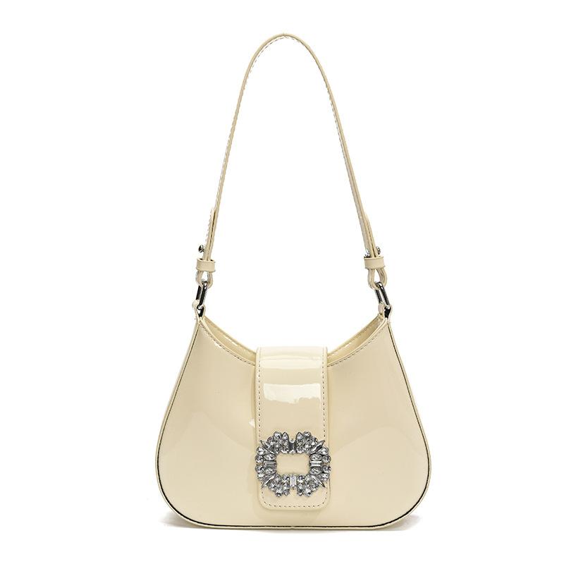 

Patent leather underarm bag female Internet celebrity foreign air bucket bag 2025 new niche design high-end one-shoulder small square bag