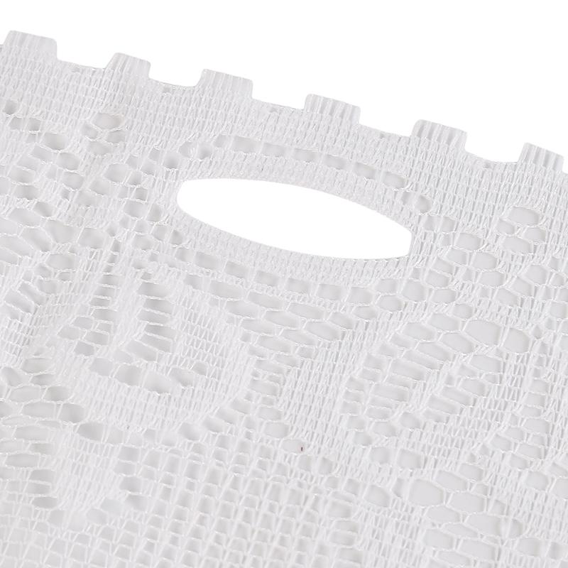 European White Lace Sheer Curtains For Kitchen Valance Window Tulle Curtains Coffee Dividers  Curtain Bedroom Roman Blind