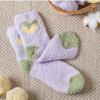 Daiso Double Heart Sleep Socks Purple