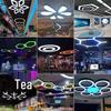 Creative LED Pendant Light - Irregular Quadrilateral Square Design for Office