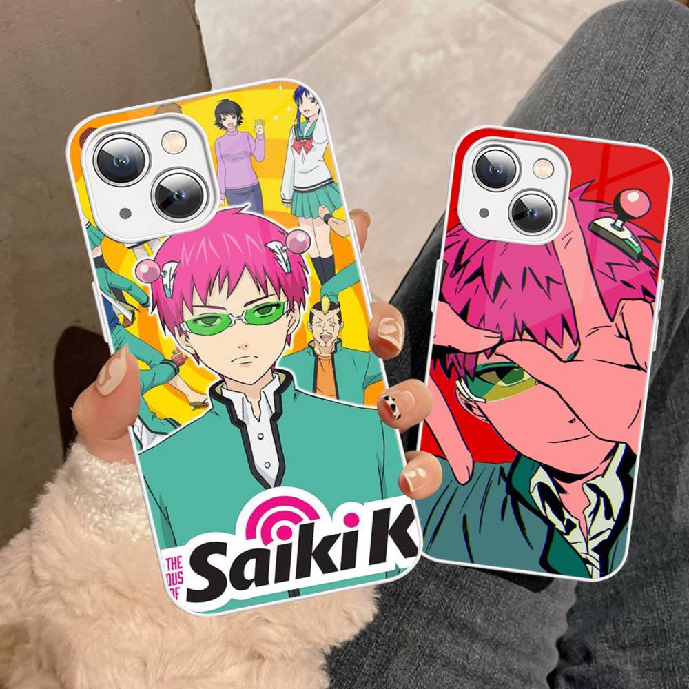 Anime Saiki Kusuo Tempered Glass For Iphone 14 13 12 11 Pro Mini XS MAX 14Plus X XS XR Cover