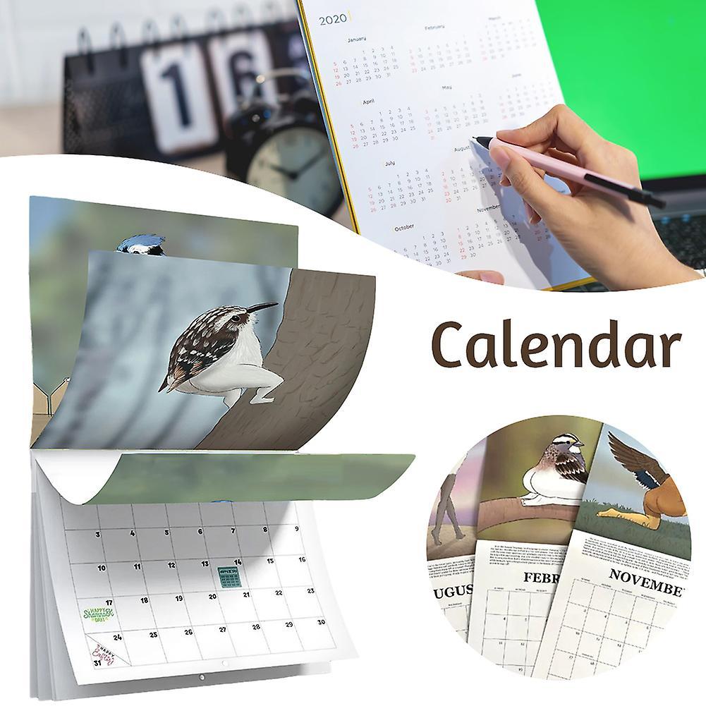 Calendar of Extremely Accurates Birds Wall Calendar Modern Calendar Decoration for Bedroom Living Room
