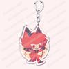 Heiß Populär Anime Cartoon Dämon Figur Schlüsselanhänger für Zubehör Tasche Angel Dust Schlüsselanhänger Ring Schlüsselring Schmuck Fans Freunde Geschenke