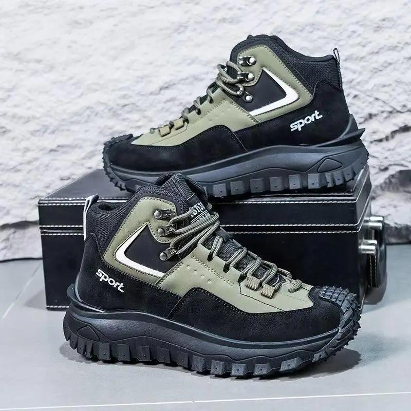 Jaro Podzim Nové Kvalitní Pánské Boty Silná podrážka Zvyšující výšku Ležérní boty Outdoorové Horolezecké a Běžecké Sportovní boty