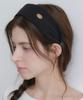 Halden Ribbed Pendant Hairband (H049_Black)