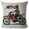 Kreskówkowa Poduszka Sportowy Motocykl Dekoracyjna Ekstremalna Pokrowiec na Poduszkę do Roweru Mobilnego na Sofę Dom Samochód Pokrowiec na Poduszkę,(5)