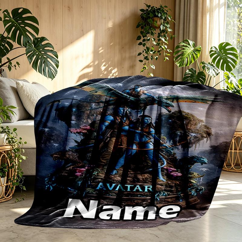 Custom Name Personalized Avatar Print Blanket, Home Decor, Bedroom, Sofa, Camping, Couch, Gifts for Birthday ChristmasEnthusiasts