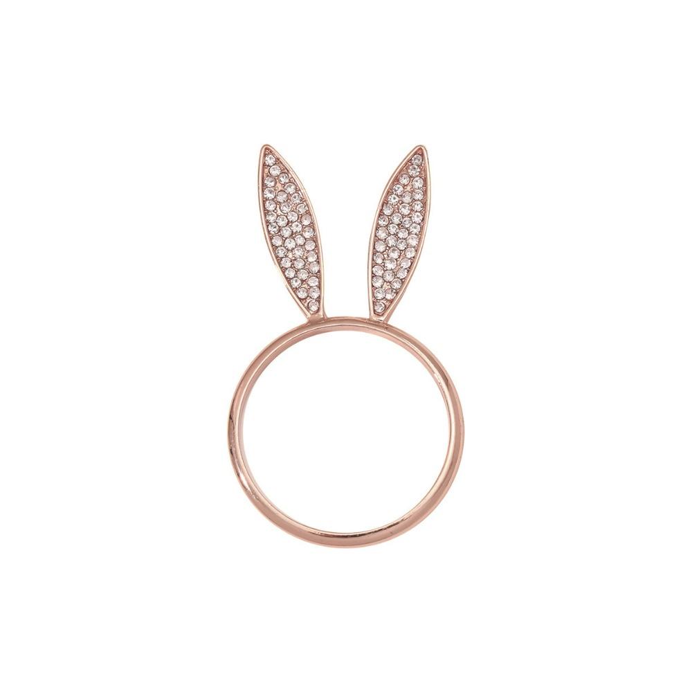 

6 Piece 3 D Ear Easter Rabbit Head Napkin Ring Zinc Zinc Alloy Decorative Napkin Ring Party