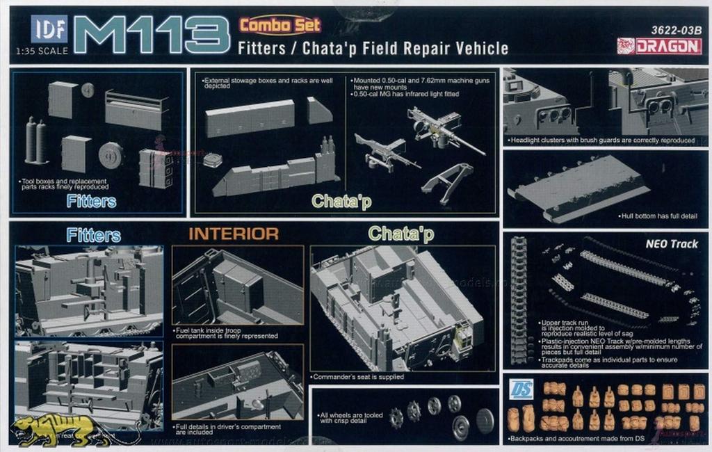 Dragon IDF Israel Defense Forces M113 Fitters Chapter Field Repair Vehicle Set of 2 Plastic Model DR3622 1/35 &