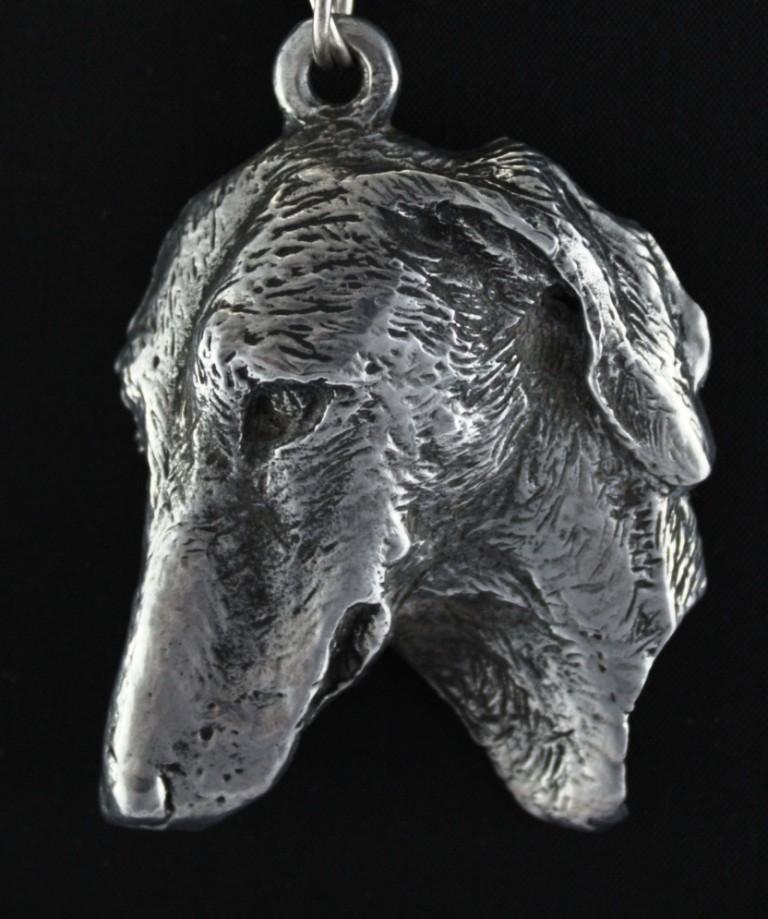 Azawakh, Tuareg Sloughi II - Dog necklace in gift box, silver-plated locket for dog fan, striking pendant by Art-Dog brand