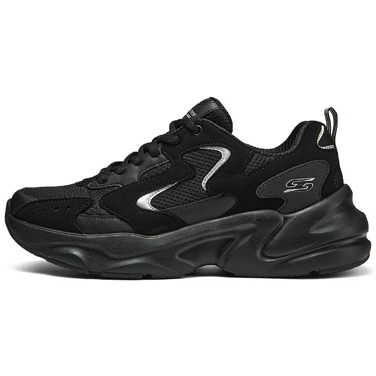 Skechers Bobs Bamina 2 Сетчатая ткань Синтетическая кожа Повседневная обувь Мужские кроссовки Черный 118324-BBK 39.5