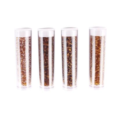 MégaCréa DIY - Seed Beads Tubes 8 G Brown 4 Pieces