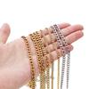 2Meters  2.9-4.6mm Stainless Steel Curb Cuban Chains Bulk for DIY Necklace Bracelet Anklet Jewelry Making Accessories Supplies