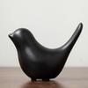 Ceramic Abstract Black Bird Statue Sculpture White Golden Bird Figurine Modern Home Office Living Room Tabletop