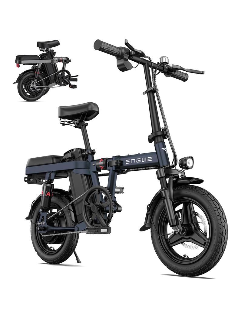 Electric Bike Foldable ENGWE T14 14" 250W Motor Top Speed 25Km/h 48V 10AH Range 40Km Load 120KG Blue