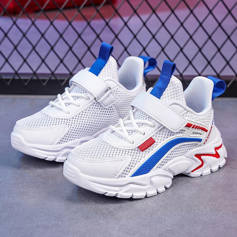 308 boys shoes 2025 summer new middle and large children's boys net shoes little white shoes students breathable net surface transportation