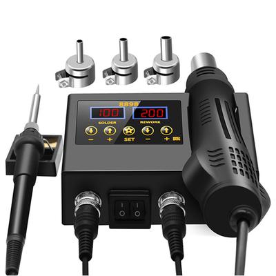8898 SMD Rework Soldering Station 2 In 1 Hot Air Soldering Iron LCD Digital Display Welding Station BGA PCB IC Repair Tool