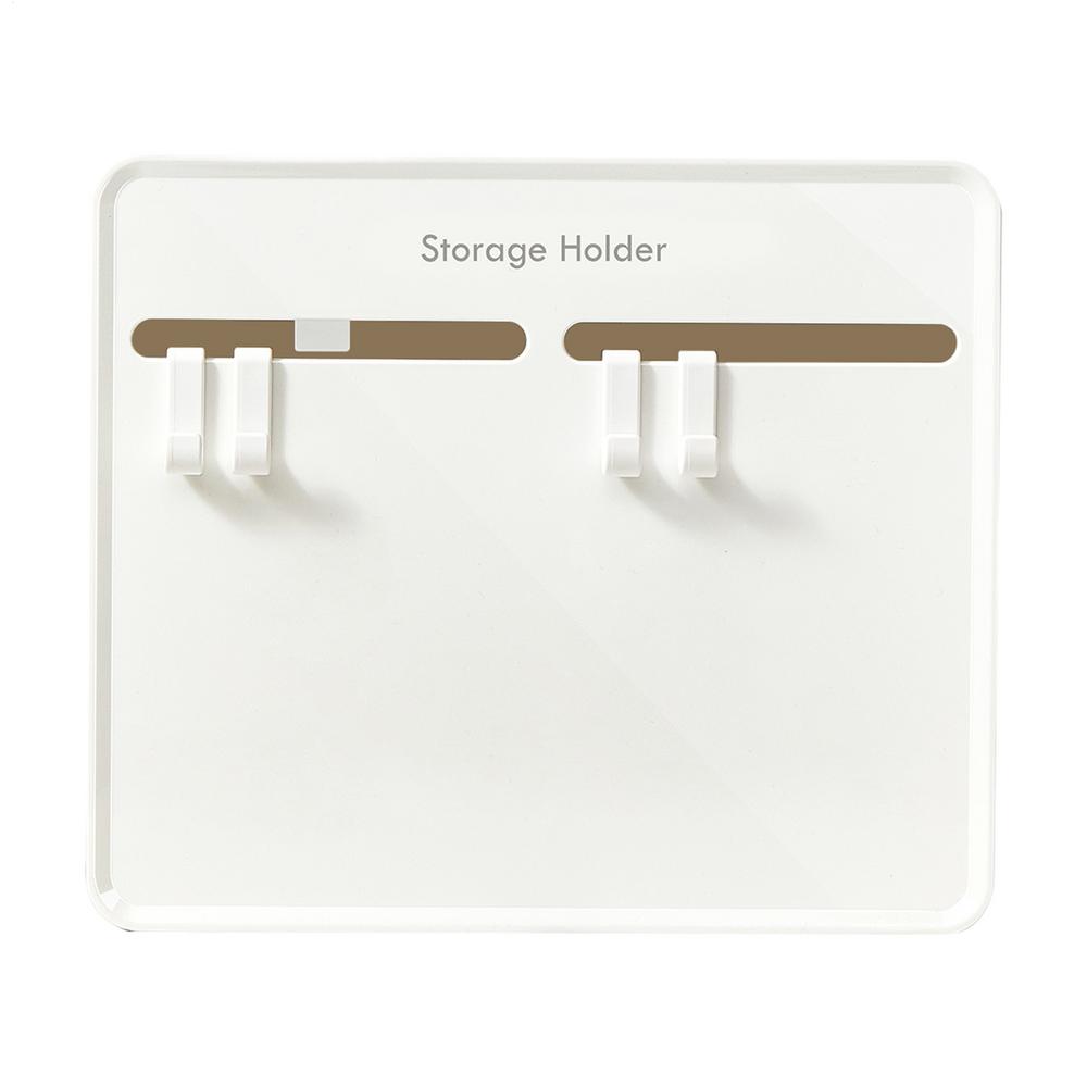 Wall Mounted Cutter Holder Scissors Organizer with Hooks Cutter Storage Rack for Peeler Dishcloth Sponge Brush Kitchenware