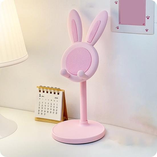 Cartoon Phone Holder Phones Stand for Tablets And Height Adjustable Stable Base Bunny Ear