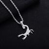 MossanRappr Pendente Scorpione in Moissanite Colorata per Uomo Donna Argento Sterling Iced Out Hip Hop Collana Gioielli Regalo