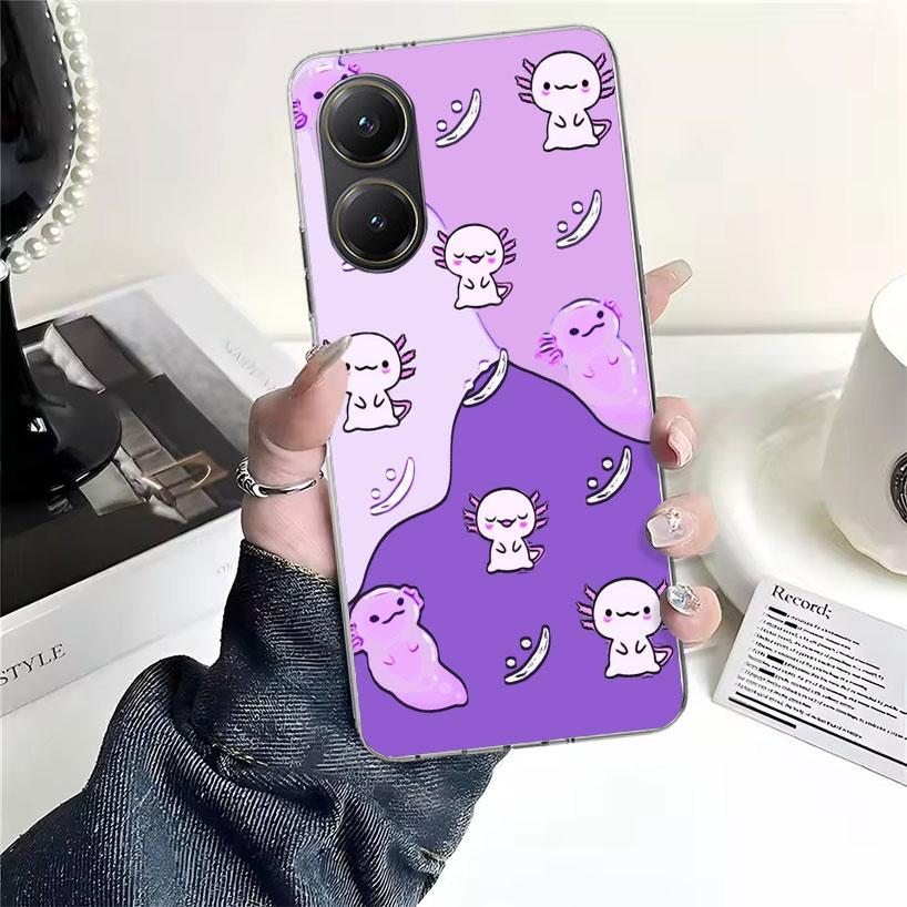 

Cute Axolotl Kawaii Soft Phone Case For Xiaomi Redmi 15C 15 13C 13 Poco X5 X6 X7 F7 Ultra M7 12C 12 10 10C 9C 9A 9T 9 Fundas Poc Redmi 10 5G