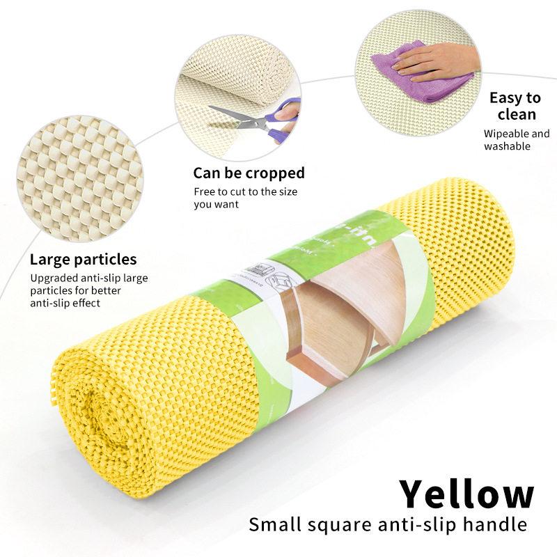 

Arbitrary Cutting PVC Anti Slip Pad Multi Purpose Shelf Drawer Liner Kitchen Cabinet Mat Rug Underlay for Car Floors Furniture 30x150cm жовтий
