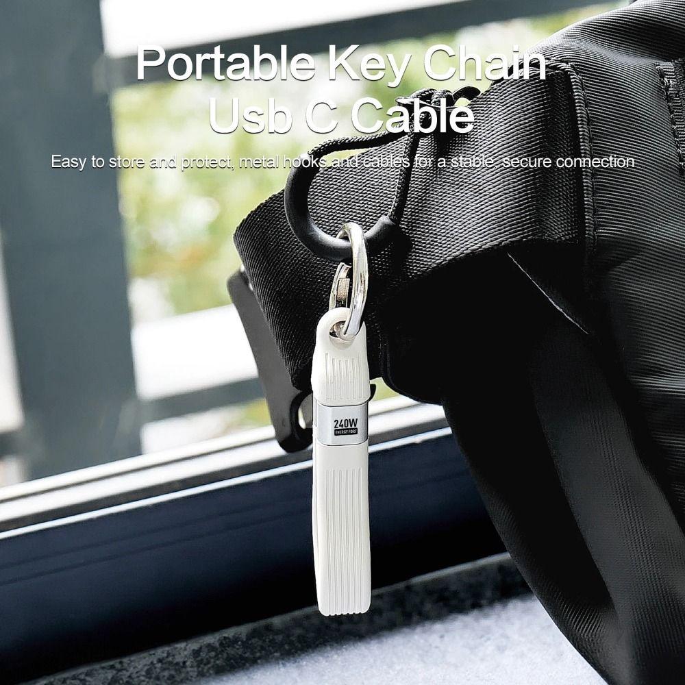 TPE Type C Data Cable Double Headed Data Transfer Line Keychain USB 4 Cable  Laptop Hub