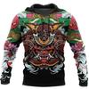 Men's Sweatshirt Comfortable and Versatile 3D Tattoo Printed Long-sleeved Hoodie