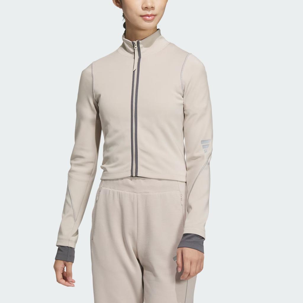 Adidas FW24 FUSTL W P SWT2 Sports Casual Pullover Long Sleeve Sweatshirt Women Sweatshirt Yellow Dark-Gray JM6212