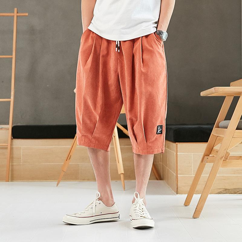 Plus Size Summer Harem Pants Men Short Joggers Chinese Style Calf-Length Casual Baggy Pants Male Capris Trousers 8XL