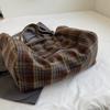 Woolen Plaid Big Bag Women's Portable Tote Bag Commuter Shoulder Bag