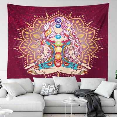 Yoga Mandala Tapestry Background Cloth Hanging Cloth Bedroom Bedside Decorative Wall Cloth Rental Dormitory Tapestry