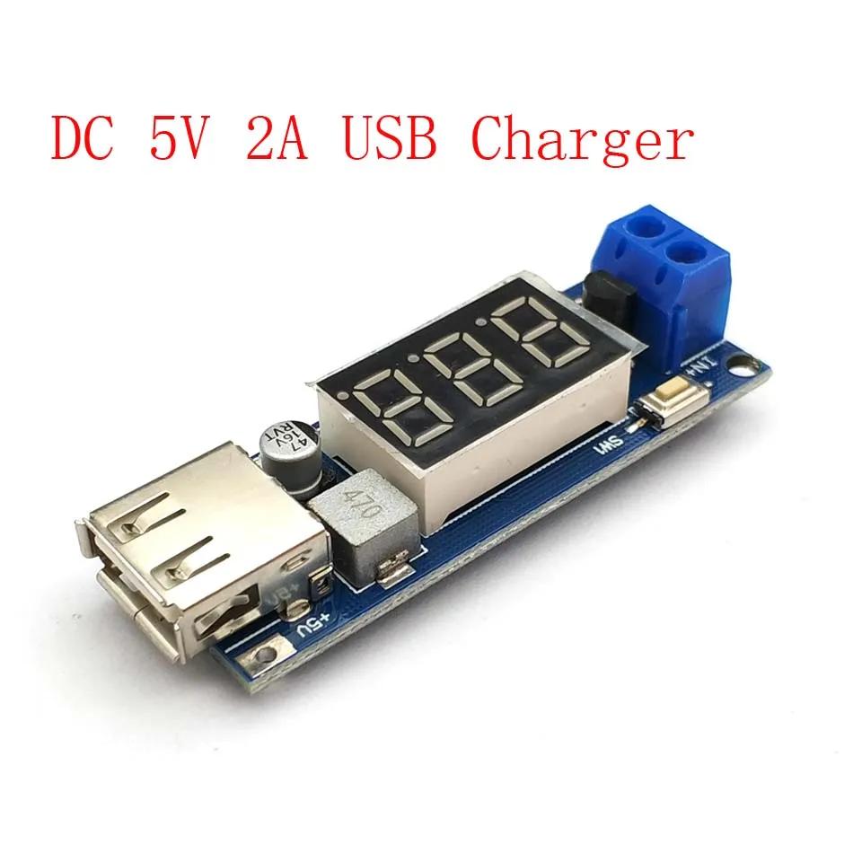 

DC-DC 4.5-40V To 5V 2A USB Charger LED Step-down Buck Converter Voltmeter Module Low Power DZ000046-1