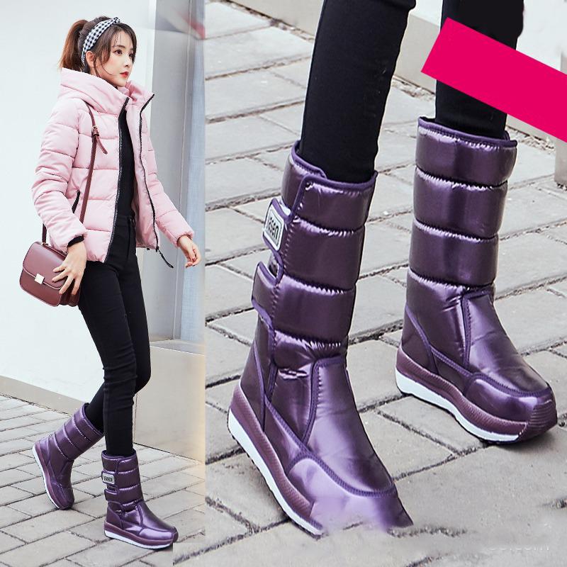 Shoes Winter Keep Warm Women's Mid Tube Lightweight Non Slip Snow Boots