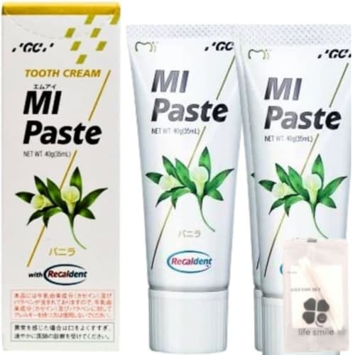 [Set of 2] GC MI Paste Vanilla 40g [Includes life smile original cotton pad]