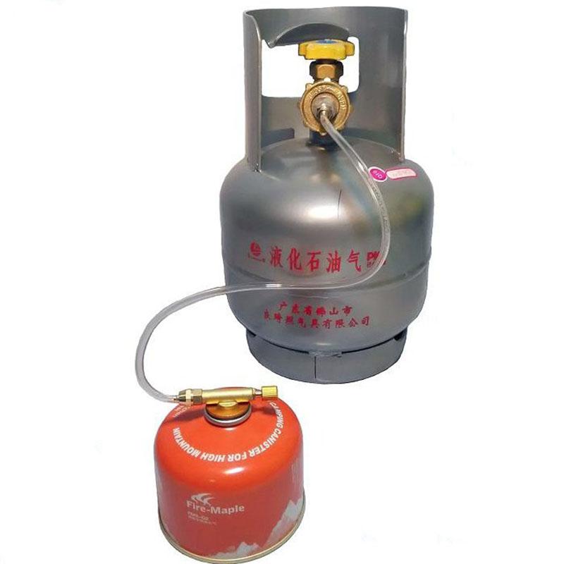 Adapter Inflatable Valve for Tank Refilling Outdoor Camping Home Flat Gas Adapter