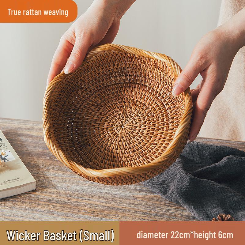 Rattan- und Bambus-Multifunktions-Aufbewahrungs- und Picknickkorb-Kollektion