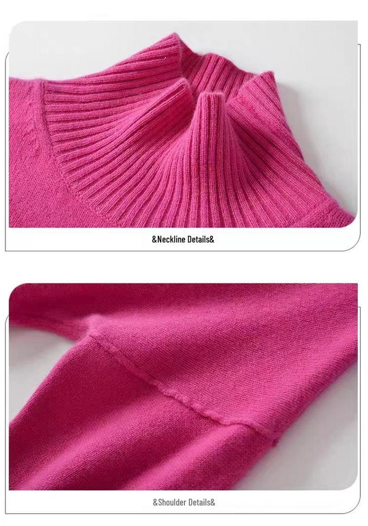 Women's Wool Turtleneck Sweater: Thick, Loose Knit Pullover for Autumn & Winter, Korean Style Base Layer