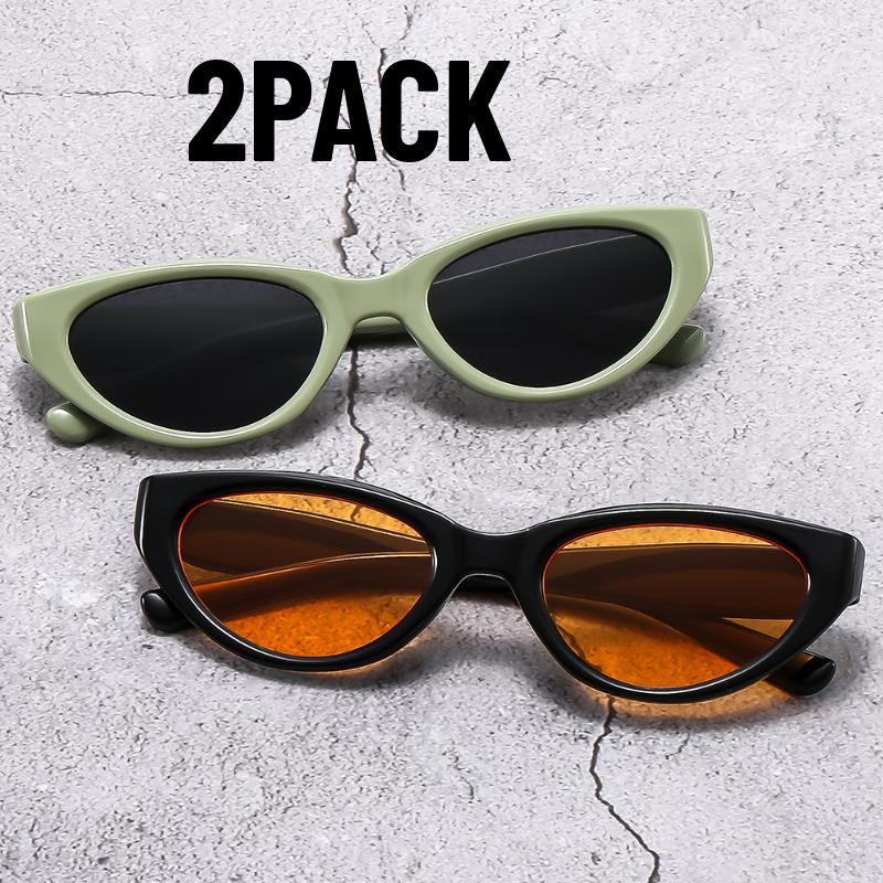 2PACK Fashion Classics Small Frame Cat's Eye Sunglasses Women Sun Glasses Men's Outdoor Fashion Eyewear UV400  Gifts