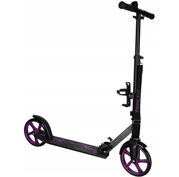 Самокат городской складной Trike Fix 200мм чёрно-фиолетовый