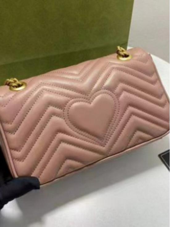 Klasická retro Crossbody taška s dvojitým G, srdcom, vlnou a krížom: Dámska miniatúrna taška cez rameno Marmont z pravej kože