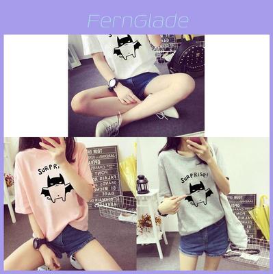 Trendy Summer Korean Style Women Short Sleeve T-shirt In Fashionable Loose Fit With Beautiful Print Designs Available In Multiple Sizes