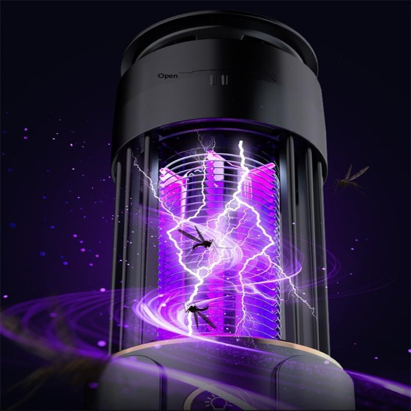 2-In-1 Mosquito Killer Lamp Anti-Mosquito Lamp Electronic Mosquito Zapper Rechargeable Mosquito Repellent 3-Level Timing Mode