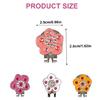 Metal Magnetic Hat Clip with Golfball Marker Rhinestones Flower Pattern Golfball Marker Caps Clips Gifts for Women Men